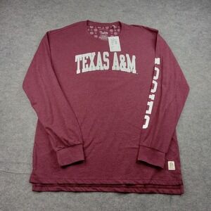 Texas A&M Aggies Shirt Womens 3XL Red NCAA Football Pressbox Long Sleeve Tunic